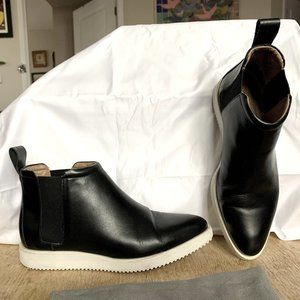 Everlane Street Anke Boot, black leather, like new